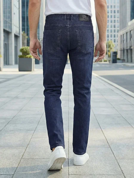 Mid Blue Indigo Straight Fit Imported Jeans 54