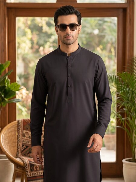 Brown Designer Kurta Shalwar (SK-712)