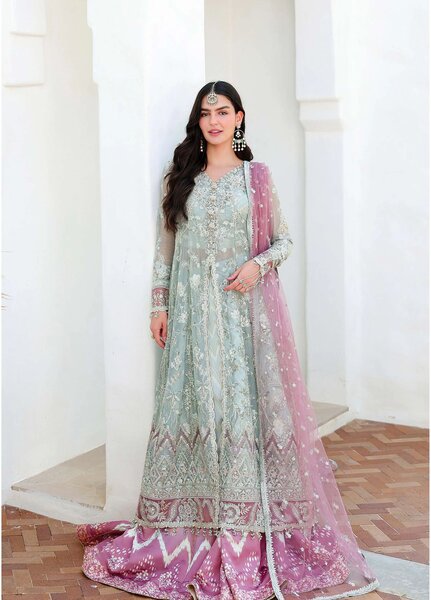 Bachelorette by Mushq Unstitched Embroidered Chiffon 3 Piece Suit MU26UBF Flirty Muse MUNCH260105 - Festive Collection