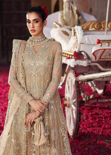 Veere di Wedding by Sardinia Unstitched Brides Embroidered Handwork Organza Suits 3 Piece SRD25VW D-1308 Sahiba - Formals Collection