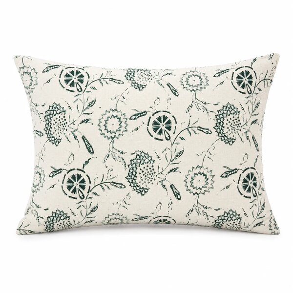 Floral Jaal Cushion Cover – 12 x 18 Inch, Neutral Beige