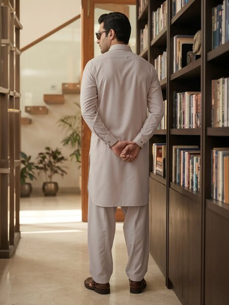 Fawn Designer Shalwar Kameez (SK-740)