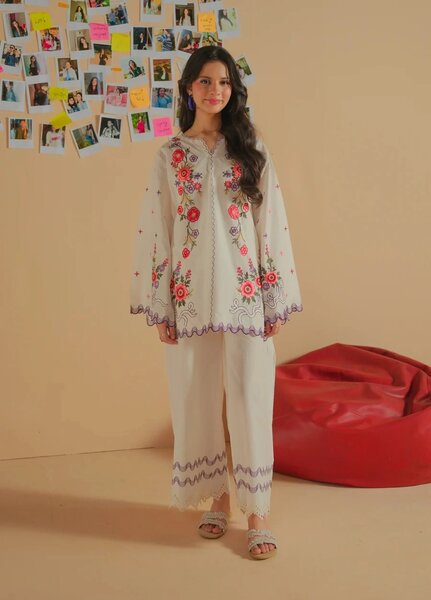 Dhaga Women RTW Embroidered Lawn 2 Piece Suit DHA-PEAK - Casual Collection