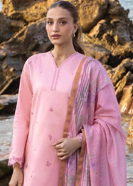 Afsanah by Seran Embroidered Lawn Suit Unstitched 3 Piece SRN25AS D-10 Asra - Summer Collection
