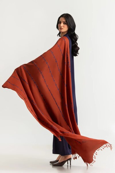 Acrylic Embroidered Shawl