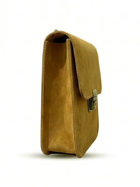 Pull Up Leather Cross Body Bag Camel