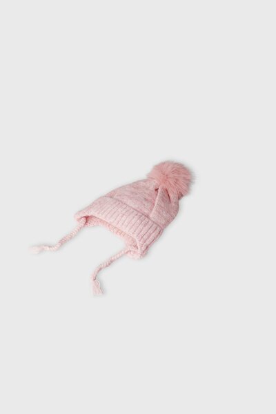 Frosty Blush Pom-Pom Girls Cap