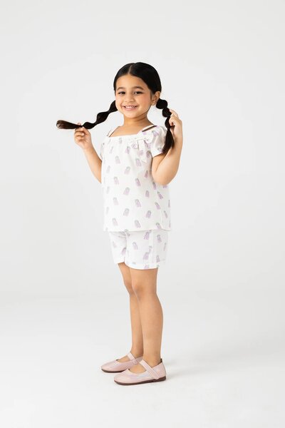 Purple Fruit Fiesta Dress Set