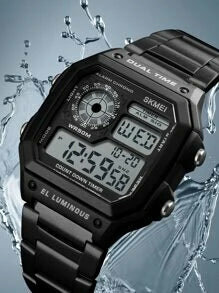 Shein - SKMEI Men Alarm Clock Stopwatch Water Resistant Electronic Watch