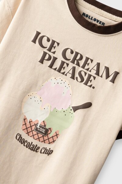 Girls Ice-Cream Scoop Drop Tee