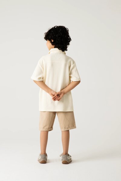 Boys Skin Waffle Button Tee
