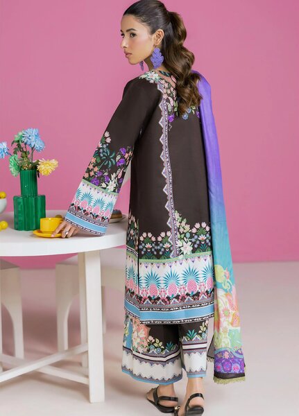 Amal Prints by RajBari Unstitched Printed Lawn 3 Piece Suit RB26UPA D-13 - Summer Collection