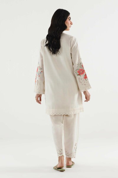 Stitched Embroidered Chambray Shirt+ Shalwar
