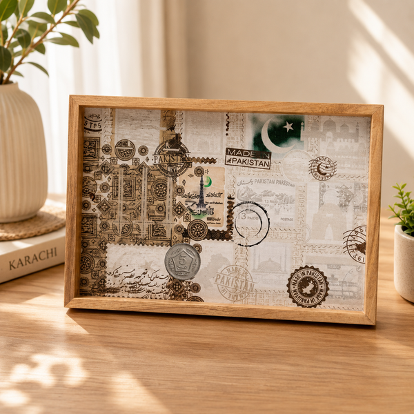 Ivory Stamp Wooden Tray Medium PK