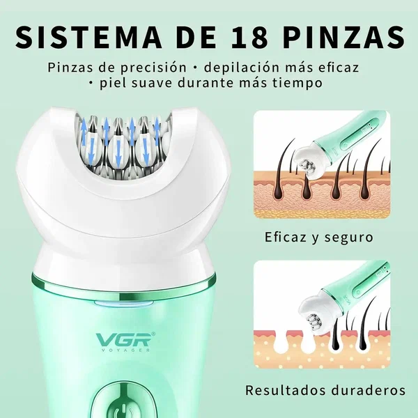 VGR - V-751 Professional Epilator Hair Removal Device for Women