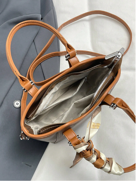 Shein - Coffee Brown Hand-Held Vegetable Basket Bag