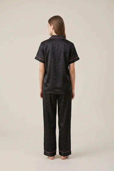BLS - Satin Pajama Set - Black