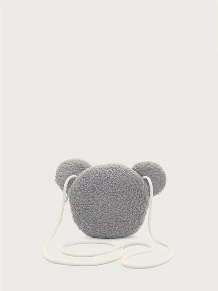 Shein - 1pc Plush Grey Koala Animal Cartoon Shoulder Bag