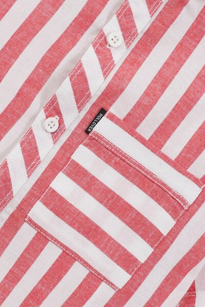 Boys Heritage Red Striped Cotton Shirt