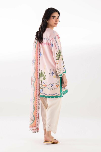 Stitched Embroidered Cambric Shirt