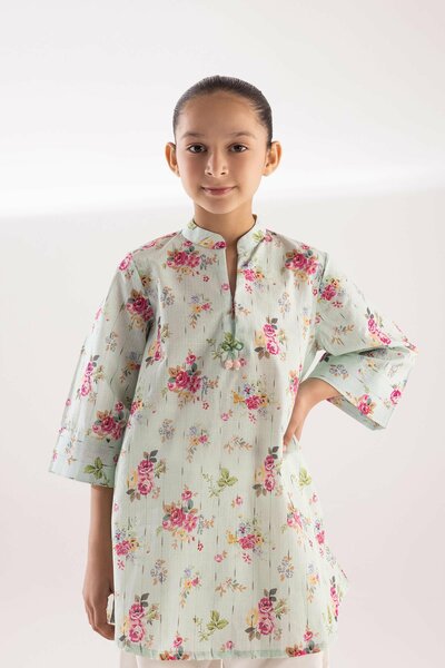 Stitched Kids Printed Textured Shirt