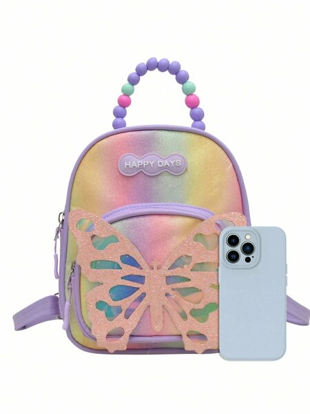 Shein - Classic Fashion Backpack, Cute Butterfly Fashion Backpack, Mini Sequin School Bag