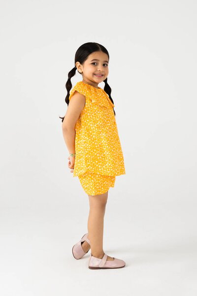 Yellow Daisy Cotton Co-ord Set