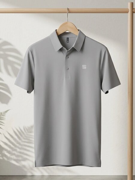 Pista Green Nylon Spandex Polo (POLO-1264)