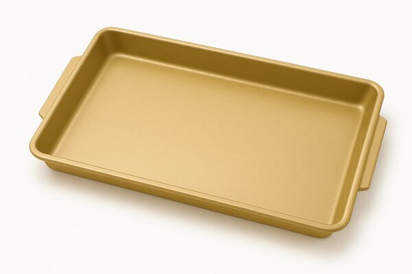 Gold Finish Stainless Steel Barbecue Plate – Serving Trays