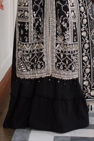3 Piece Embroidered Lawn Suit with Organza Dupatta