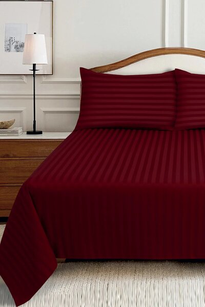 Cardinal Luxury Stripe Bed Sheet Set