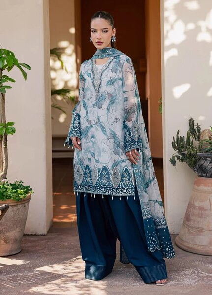 Heirloom by Daria Unstitched Embroidered Chiffon 4 Piece Suit DC26UCH DA-54 - Festive Collection