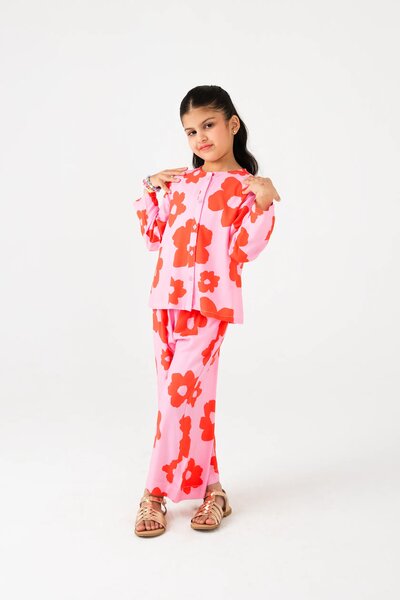Pink Bloom Cotton Co-Ord Set