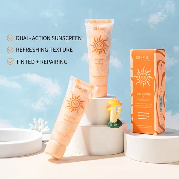 Dr Rashel - Ceramide Repair Dual-Tube Tinted Sunscreen+Repairing Gel 100 PA+