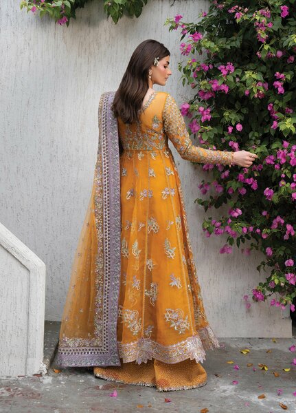 Pehli Nazar by Ayzel Unstitched Embroidered Organza 3 Piece Suit AAF26UPN Zarafshan AYZ-0162 - Wedding Collection