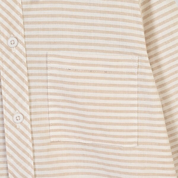 Boys Yarn Dyed Shirt (Limitless Mode)-Brown Stripe