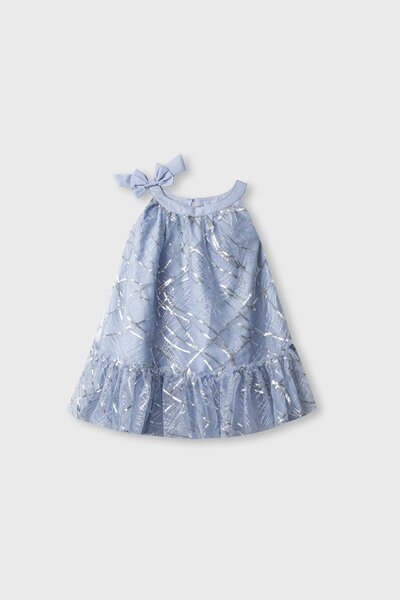 Shimmery Mist Bow Net Dress