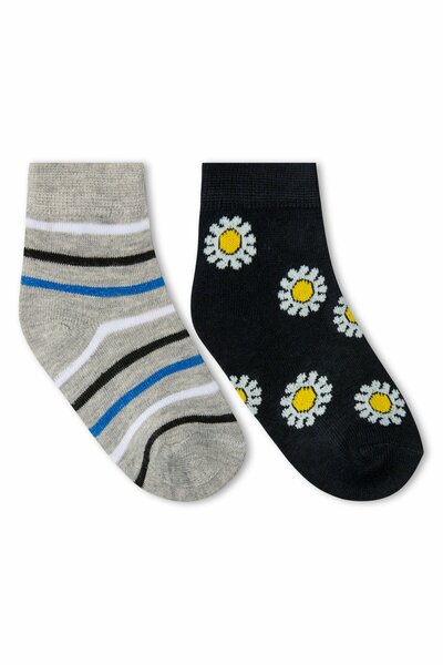 Girls Navy Blue Socks (2 Pairs)