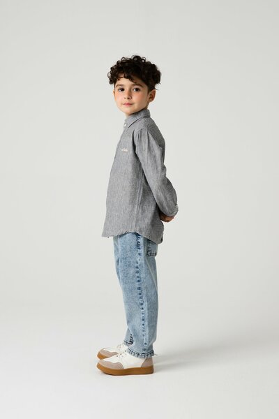Grey Chambray Casual Shirt