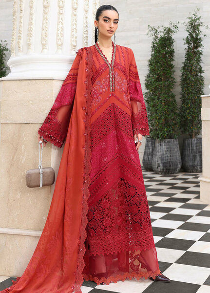 Maria B Unstitched Embroidered Lawn 3 Piece Suit MB26ULE D13 - Eid Collection