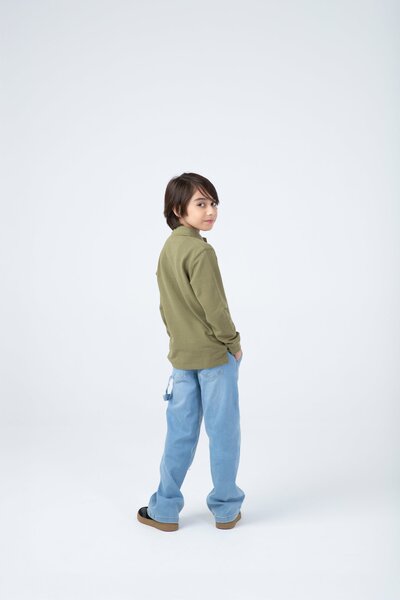 Olive Pique Polo