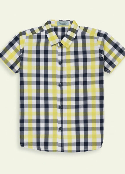 Ixample Kids RTW Textured Cotton 1 Piece Suit Yellow N Black Casual Collection