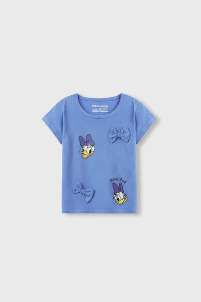 Indigo Daisy Bow Tee