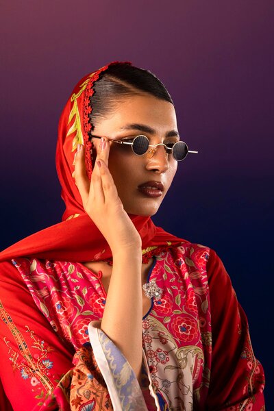 Stitched Printed Crepe Shirt + Dupatta