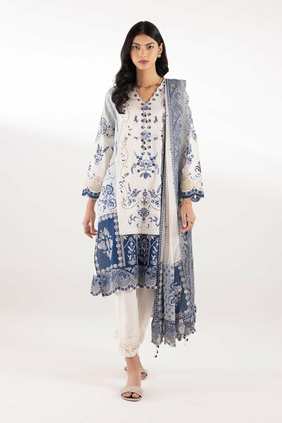 Stitched Cotton Slub Dupatta