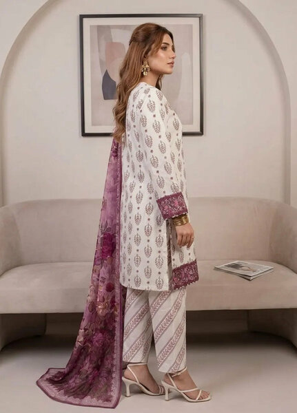 Salitex Women RTW Printed Raw Silk 3 Piece Suit S26L3PNRES840 Casual Collection