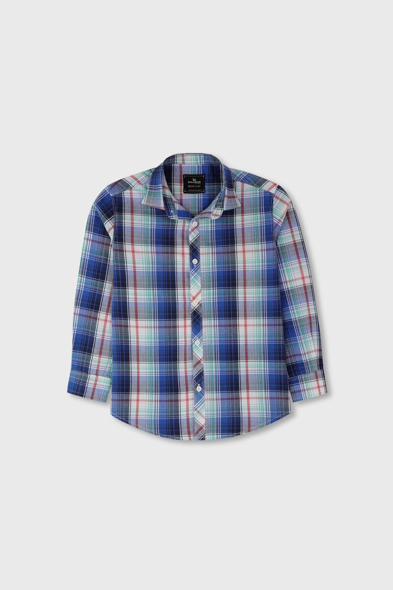Boys Color Trail Check Shirt
