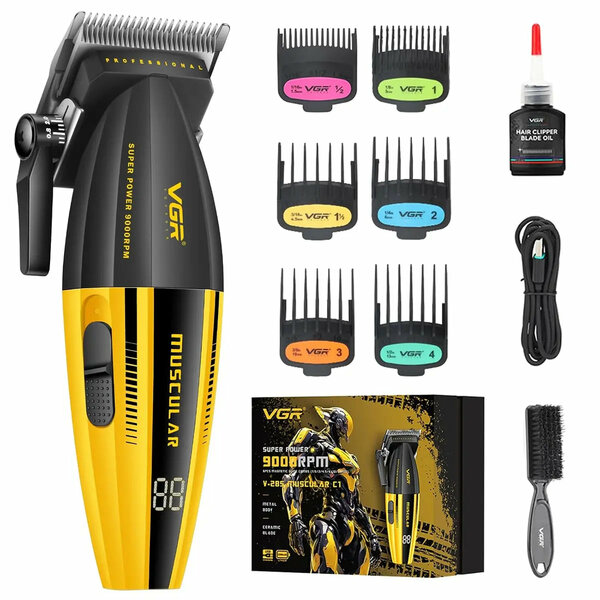VGR - 285 Fresh Fade Hair Clippers for Men, 9000RPM Professional Barber Clippers