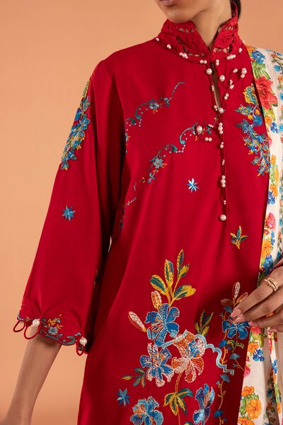 Unstitched Muzlin Lawn 3 Piece Suit