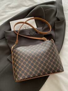 Shein - A New Spring Retro Fashion Shell Bag With Letter Print
